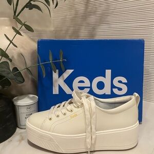 Keds Off-White Platform Sneakers